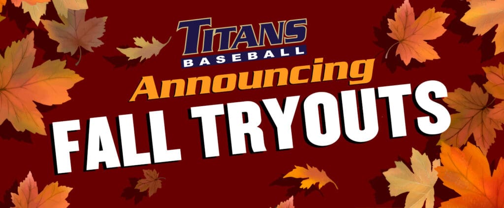 A baseball team announcing tryouts for fall 2 0 1 9.